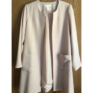 H&M Blush Pink Long Blazer